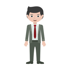 man young with formal suit, vector illustration