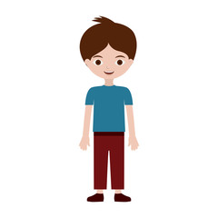 Obraz premium young boy with informal suit vector illustration