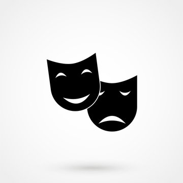 Theater masks. Vector art.