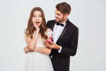 Romantic photo of a proposal