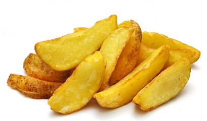 Fototapeta na wymiar potato fry on white isolated background