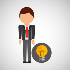 idea business man suit worker icon vector illustration eps 10