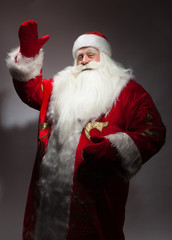Santa Claus on a gray background