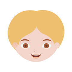 front face man with blond hair vector illustration