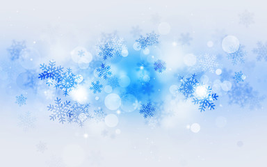 Blue Holiday Snow Background