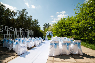 Wedding arch and chairs