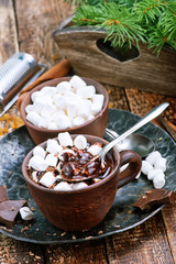 Fototapeta na wymiar chocolate with marshmallow