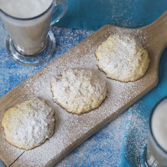 coconut cookies and lattes for two