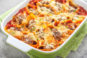 Italian style stuffed pasta shells