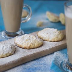 coconut cookies and lattes for two