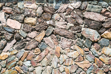 Texture of old rock wall in Songkhla province, Thailand
