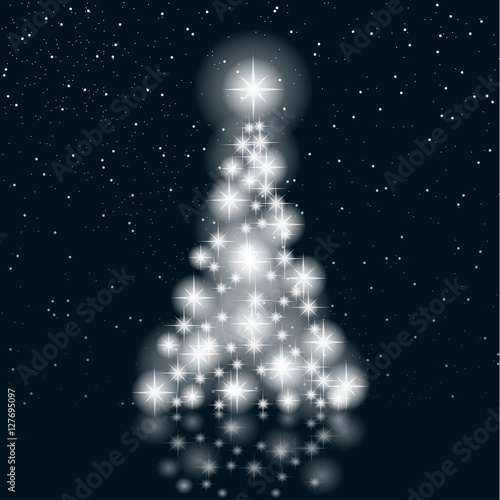 &quot;Christmas Tree, Winter Background.&quot; Stock image and royalty-free