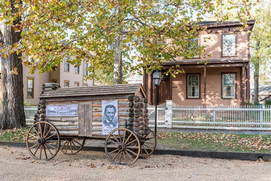 Abraham Lincoln Log Cabin Campaign Wagon