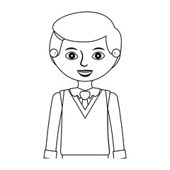 half body man silhouette with formal suit and tie vector illustration