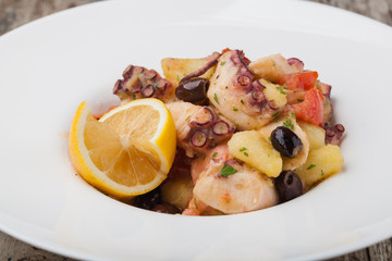 octopus salad with potatoes