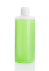 collection of various beauty hygiene containers on white background 