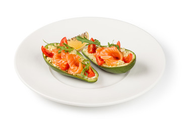 Salmon and avocado salad