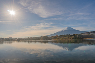Fototapeta premium 河口湖の秋風景2016