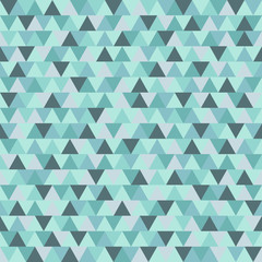 Merry Christmas triangle vector pattern, blue grey geometric winter holiday background