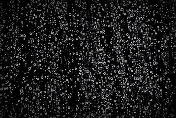 Water drops black and white background