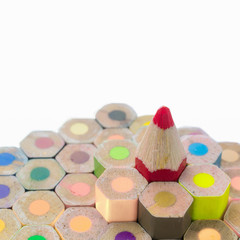 stacked wooden pencil.