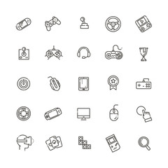 video game and joystick icons set © tettygreen