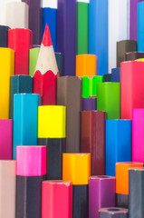 stacked wooden pencil.