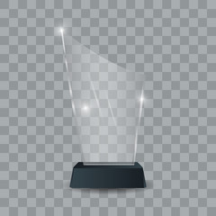 Glass trophy award vector illustration