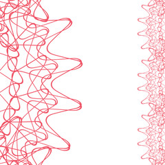 Elegant endless border frame with lace contour on white (transparent) background. For invitations, banknotes, diplomas, certificates, tickets and other papers design. Vector illustration eps