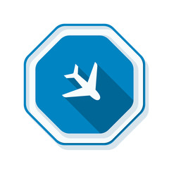 Fototapeta premium Airport Plane Hazard Sign