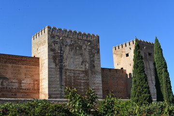 Fototapeta na wymiar Alcazaba Alhambra Granada in Andalusien
