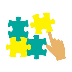 Puzzles and human hand