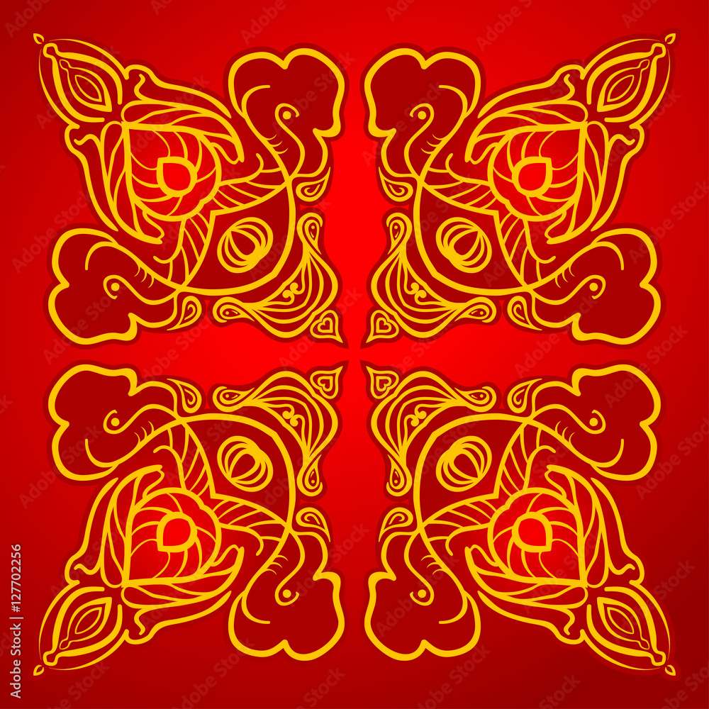 Aufkleber Vector Square Decorative Design Element