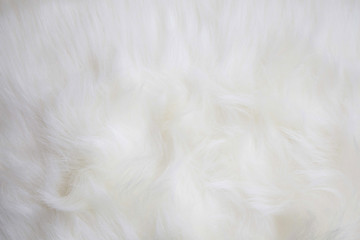 Artificial white fur texture