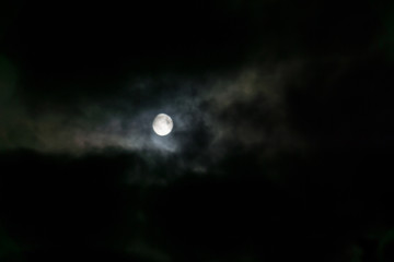 Naklejka na ściany i meble Defocused Night Sky and Moon