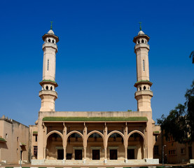 Fototapeta na wymiar Exterior view King Fahad Mosque in Banjul, Gambia