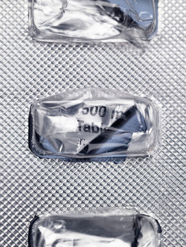 Empty foil packaging of drugs
