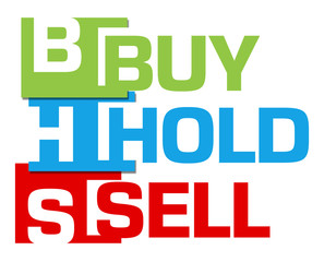 Buy Hold Sell Red Green Blue Abstract Stripes 