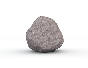 Stone isolated on white background.