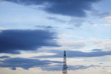 Obraz premium blue sky and raincloud beautiful colourful