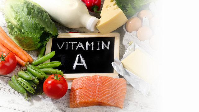 Products rich in vitamin A.