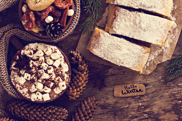 strudel with dried fruits