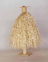 Traditional Georgian Christian Orthodox Christmas tree Chichilaki made from dried hazelnut or walnut branches that are shaved to form a small coniferous tree that resemble St. Basil’s or Santa's beard