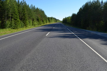 Fototapeta na wymiar Highway in Finland