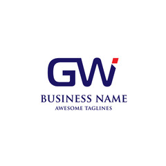 GW letter logo design vector illustration template, G letter logo vector, letter g and w  logo vector, creative Letter GW letter logo