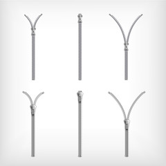 Realistic Zipper Set