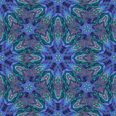 Ornate floral seamless texture, endless pattern with vintage mandala elements.