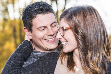 Close Up eines jungen verliebten Pärchens