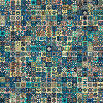 Seamless pattern. Vintage decorative elements. Hand drawn background. Islam, Arabic, Indian, ottoman motifs. Perfect for printing on fabric or paper. © somber
