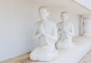 Statues of Buddhist monks